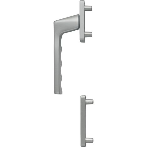 HOPPE Fenstergriff-Halbgarnitur TOULON außen hoch, Aluminium Edelstahl Effekt (1/3)