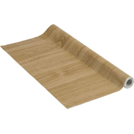 Pellicole adesive effetto legno Rovere chiaro, Foglio decorativo autoadesivo, PVC, senza ftalati, 45 cm x 3 m, Venilia 53148