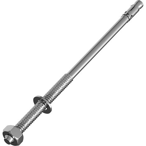 5x Anchor M12 x 240 mm Galvanized Keyway Anchor Through Mount, Immediately Resilient Anchor in Concrete, Heavy Anchor for Shelters, Railings, (1/5)