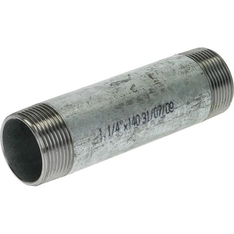 Nipple double galvanisé 1 1/4'' x 140 mm