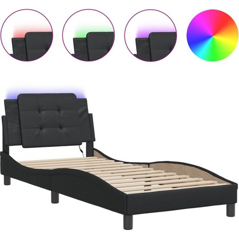 Maison Exclusive - Giroletto con LED senza Materasso Zadar Nero 80x200 cm