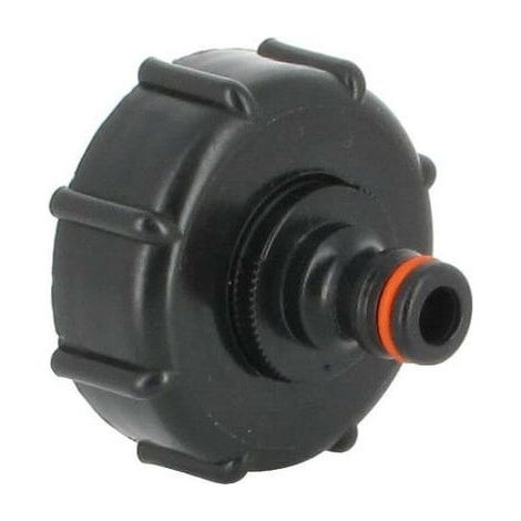 Raccord cuve S60X6 - Adaptateur robinet pour arrosage extérieur, connecteur jardin, 6 pièces, noir (1/3)