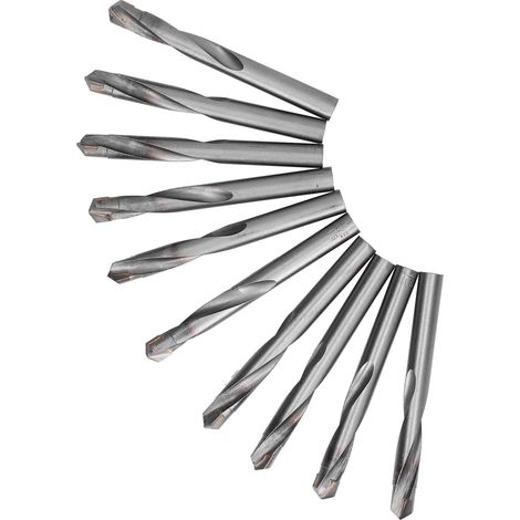 10 Stück Spiralbohrer mit geradem Schaft aus Wolframstahl für Gravur- und Fräsarbeiten, CNC-Fräser, 11 mm (1/5)