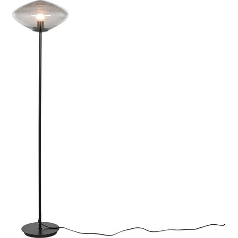 Lampadaire épuré en verre gris pour ambiance cosy - Gris clair métallisé (1/5)