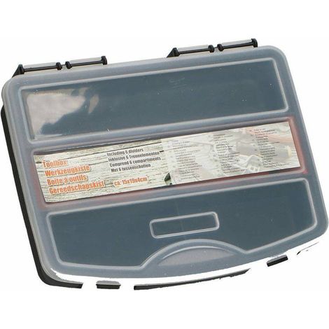TRADE SHOP - Cassetta Porta Attrezzi Utensili Valigetta Plastica Scomparti E Manico 15x19x4cm -