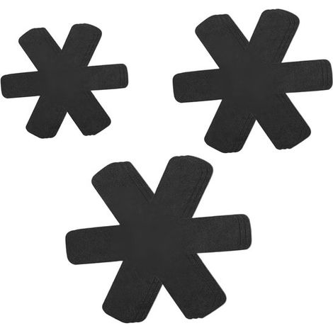 12 protectores de fieltro para ollas,3 tamaños diferentes 38/35/26 cm,protección contra apilamiento y arañazos,ollas y cuencos (negro)