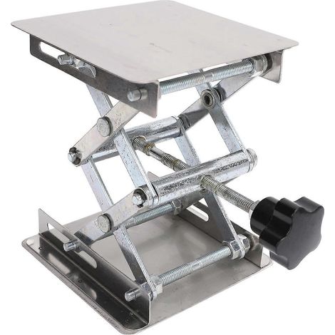 Plateforme de support à ciseaux en acier inoxydable pour laboratoire, 10 x 10 cm, hauteur extensible de 48 à 152 mm, table élévatrice.