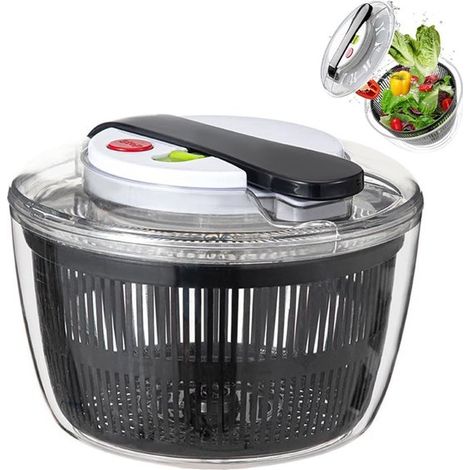Praktische Küchenschleuder für Salate, Gemüse und Obst. Trocken, kompakt und vielseitig.