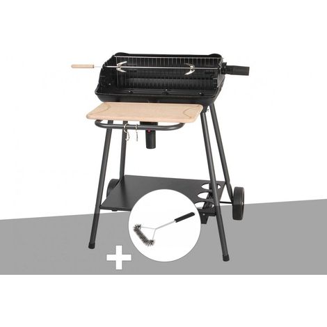 Barbecue charbon Bergamo + Brosse En T - Somagic