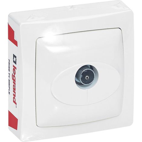 Legrand - Prise TV simple Appareillage Saillie - Blanc