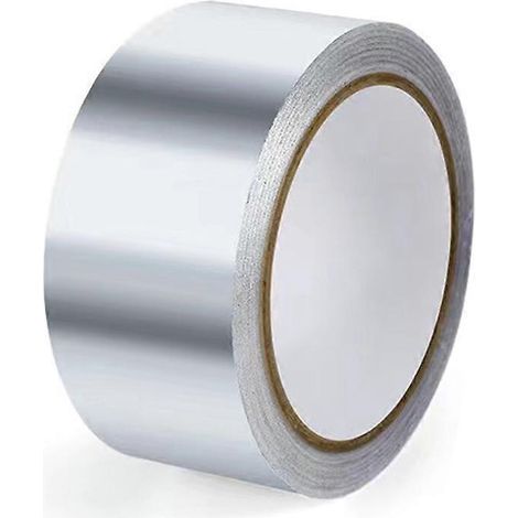 Lot de 2 rouleaux de ruban adhésif en aluminium, résistant aux hautes températures et imperméable, 5 cm x 10 m (1/5)