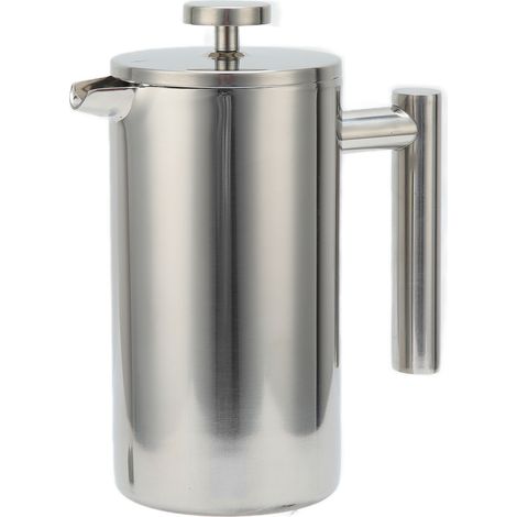 Cafetière à Piston Inox 1000ML pour Maison - Machine à Café et Thé Infusion Manuelle