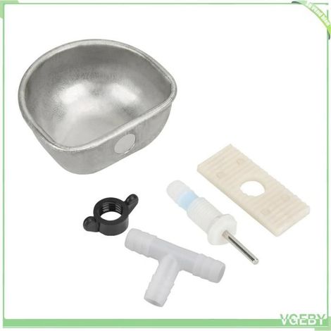 Bol à boire pour animaux - FAFEICY - 10 pièces - acier inoxydable - fixation attelle - sensibilité réglable (1/4)