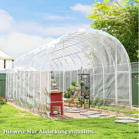 Film de serre 800x1000 cm transparent en plastique avec protection UV et isolation thermique (1/5)
