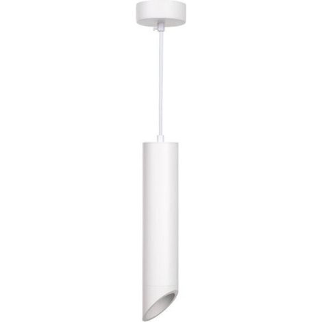 Suspension Luminaire Biseautée GU10 IP20 30cm Blanc - SILAMP (1/2)