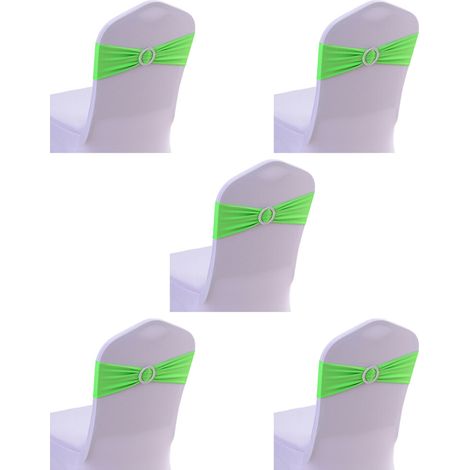 Funda de silla de spandex, 5 piezas, con cinta, - verde