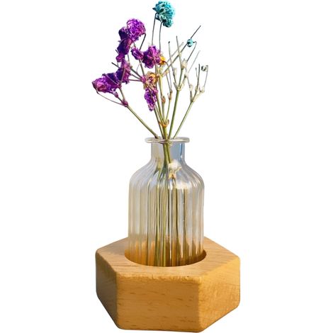 Vase für automatische Hydroponik-Belüftungsclips, Buche, dekorative Mittelkonsole, rosa