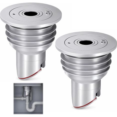 2 Pièces Joint de Tuyau de Vidange pour Machine à Laver, Bouchon Anti Odeur Machine à Laver Joint de Tuyau, Silicone 35-40mm Gris, Anti-Odeur, Bouchons d’Évacuation Universels pour Lavabo, Évier (1/5)