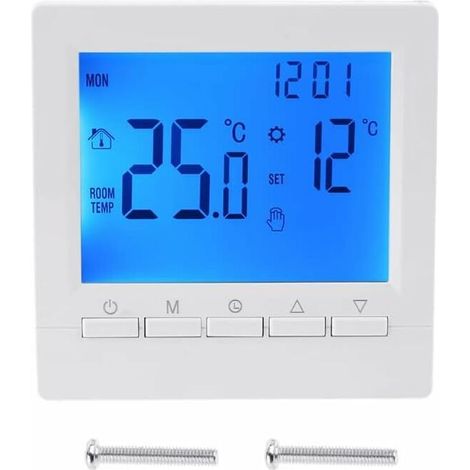 Thermostat Digital - Contrôleur De Température Programmable Hebdomadaire - Pour Chaudière 3 A - 1 Pièce (1/5)