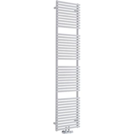 Sèche-Serviettes à Raccordement Central – Blanc – 182.3 x 40cm – Magera (1/5)