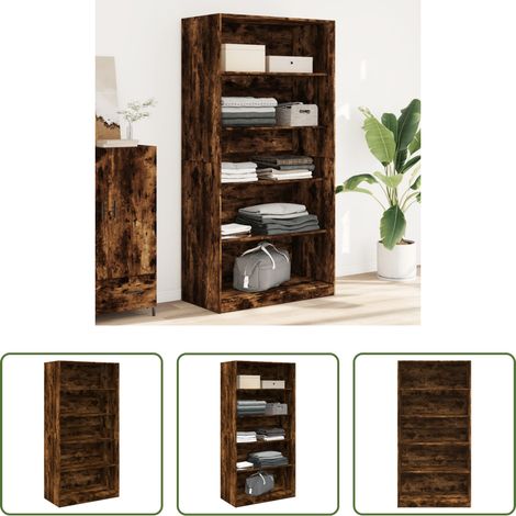 Kleiderschrank Räuchereiche -  Kleiderschrank Räuchereiche 100x50x200 cm Holzwerkstoff (1/5)