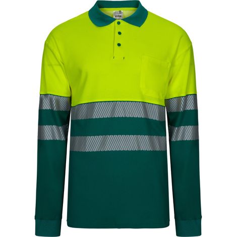 Polo de algodón bicolor manga larga Reflatex RS de alta visibilidad Serie 305525 VELILLA (1/3)