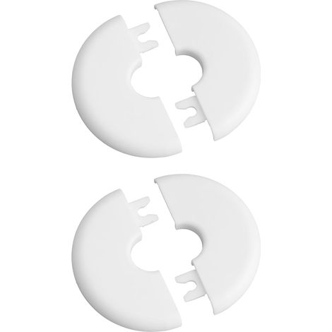 Lot de 2 Cache-tuyaux, Plastique ABS, Diamètre 17 mm, Autocollant, Pour Tuyauterie (1/5)