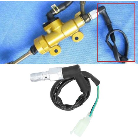 modification de moto : durite de frein universelle, pompe de frein à disque, interrupteur de frein hydraulique, fil d'interrupteur de frein arrière coudé M10x1,25. (1/5)