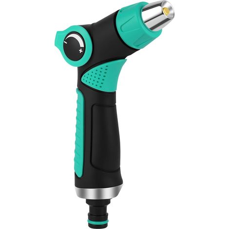 Garden Watering Gun, Heavy Duty Metal Hose Sprayer 3 Adjustable Models High Pressure Hose Gun with Thumb Control for Car Wash Yard (1/5)