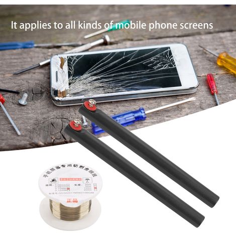 Fil de coupe en molybdène de 100 m avec poignée pour séparateur d'écran LCD d'iPhone (0,1 mm x 100 m) (1/5)