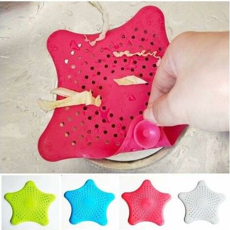 Filtre pour lavabo de salle de bain, crépine pour évier de cuisine, bonde en silicone, couvercle de bonde de baignoire, (1/4)