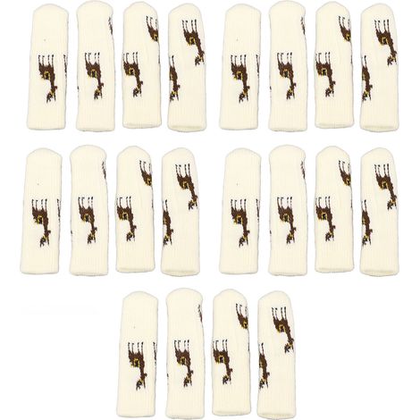 Lot de 20 protège-pieds de chaise, protège-sol, chaussettes de meubles tricotées à double épaisseur et élastiques, adaptés à toutes les formes de pieds de chaise (1/5)