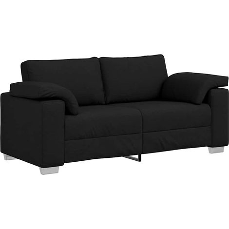 Canapé Sofa deux places Noir 180 cm tissu (1/5)