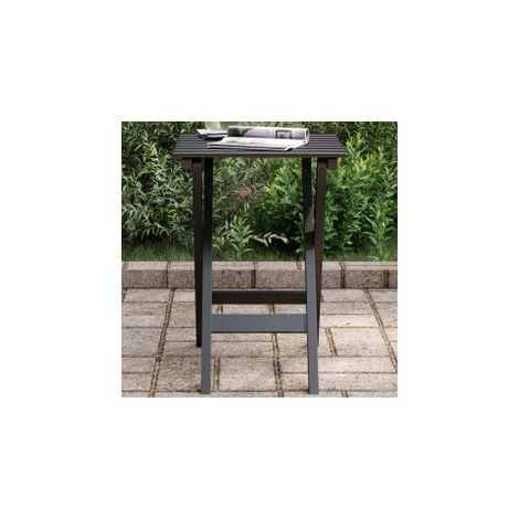 Table d’appoint pliable noir bois de peuplier massif (1/5)