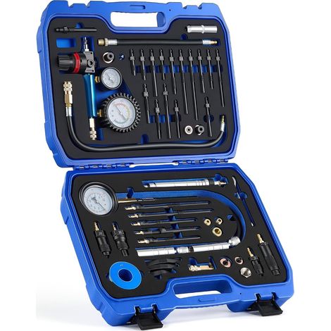 Compressiometer Kit 51 Pieces, Pressure Loss Tester 0-50 Bar  Treated Steel (1/5)