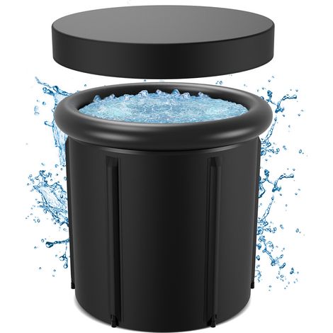 Wolketon Baño de hielo 390 Litros Recuperación muscular Deporte Refuerzo del sistema inmunitario Ø 85 x H78 cm Spa hinchable