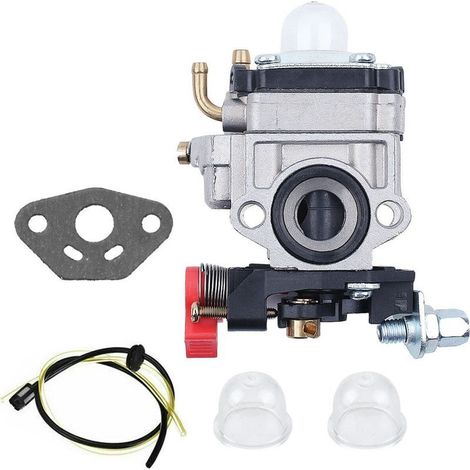 Carburateur Compatible avec Walbro Type WYJ 23 25 26cc Débroussailleuses et Tondeuses à Gazon avec Entretoise de Pompe Primaire Ensemble de Tuyaux de Carburant (1/4)