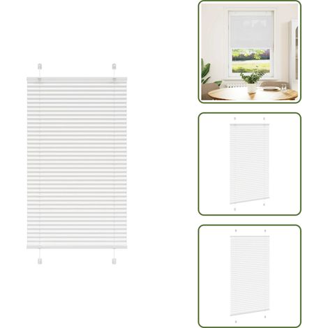 vidaXL Plissee Weiß 70x150 cm Stoffbreite 69,4 cm Polyester (1/5)