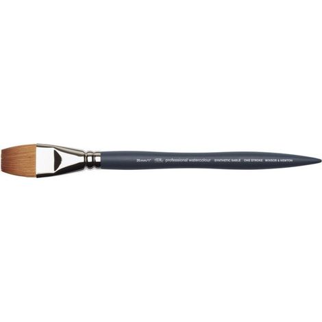 Pinceau plat court 25mm aquarelle professionnelle Winsor & Newton (1/3)