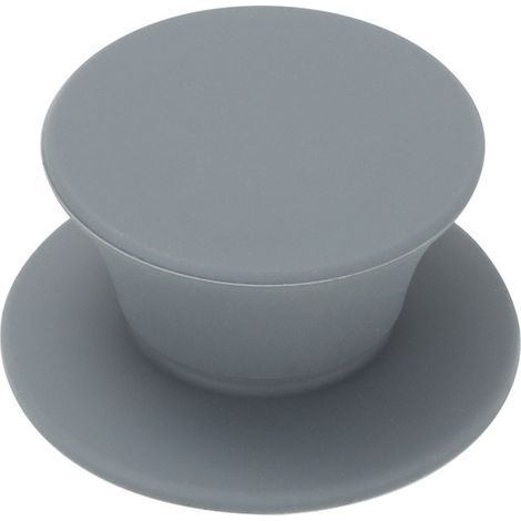Vakuum-Poignée de Remplacement pour Couvercle en Verre poignée de Casserole Robuste Bouton de Couvercle Couvercle de Casserole Knauf Poignée Univers siliconée Echange 2 x Couleur gris (1/5)