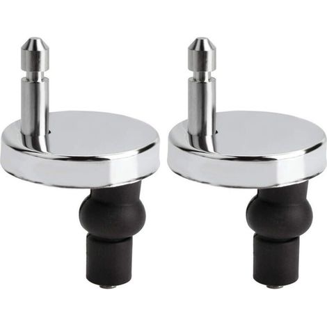 2 Pièces Abattant WC de Toilettes à Charnière Fixations, Charnières à Dégagement Rapide, Charniere Abattant WC Fixations, avec Vis Caoutchouc Rechange (1/5)