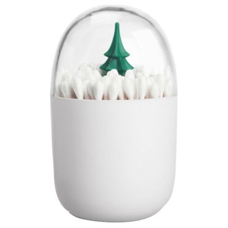 Porte-cure-dents mignon porte-crochet en coton distributeur de cure-dents boîte de rangement Portable réutilisable avec couvercle anti-poussière Transparent détachable (1/5)