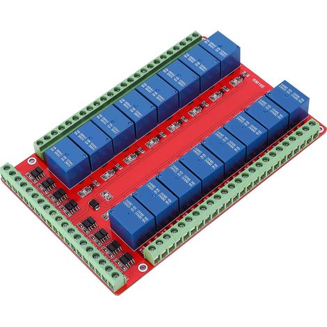 Isolierte 16-Kanal-Relaismodul-Schnittstellenplatine mit High/Low-Pegel-Triggerung (DC 24V)