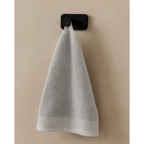 Exagonshop Appendino bagno in acciaio inox nero cubik