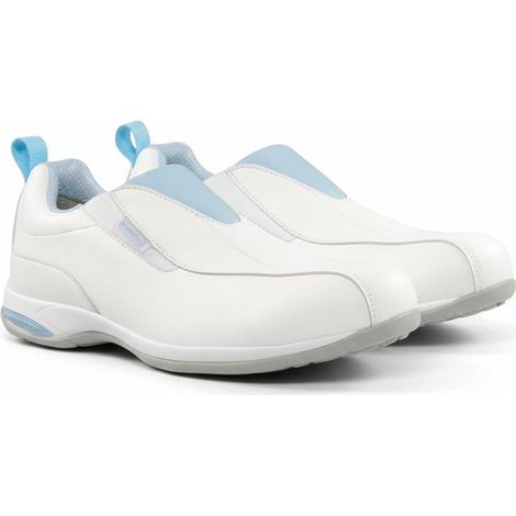 Chaussures de sécurité blanches Femme sans lacet Cassis S2 SRC taille 36 Basket travail