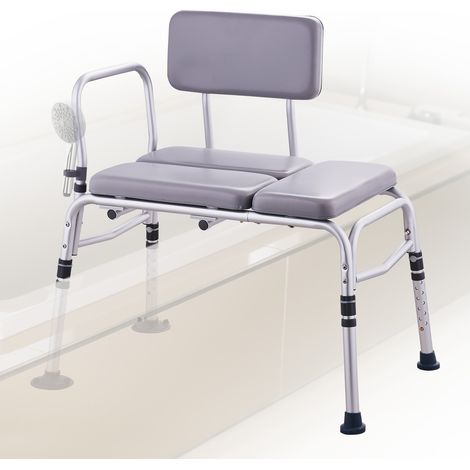 Vevor – Banc de transfert de baignoire 226,8 kg – Hauteur réglable 485 à 600 mm – Siège rembourré et antidérapant – Assemblage rapide sans outil