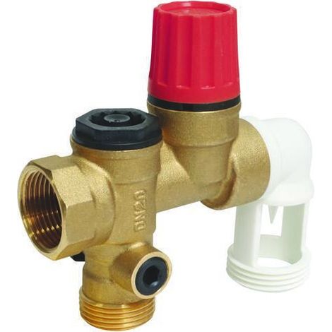 Groupe de Sécurité NF 3/4" à garde d'air coudé - Siège inox pour eau agressive - Somatherm (1/4)