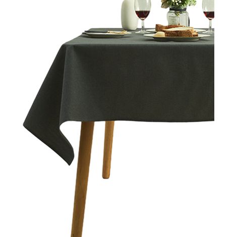 Nappe carrée en polyester lavable et infroissable, nappe décorative en tissu.