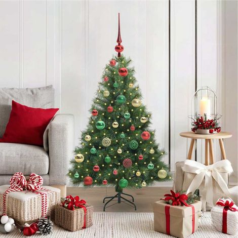 Künstlicher Weihnachtsbaum mit 150 LEDs Grün 120 cm PE und PVC (1/5)