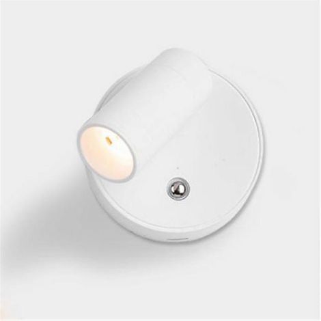 Lampe murale LED sans fil rechargeable USB avec base magnétique et interrupteur tactile, noir et blanc, à intensité variable, idéale pour la lecture. Lampe de chevet magnétique pour la lecture. (1/5)